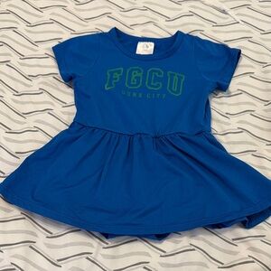 Kids 6/9M Blue FGCU Dress/Onsie